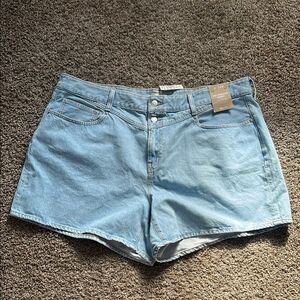 Madewell Mid-Length Momjean Short in Essen Wash Yoke Edition Size 18 NEW
